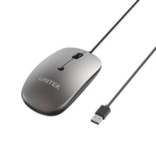 UNITEK T060BGY01 SlimTrack Wired Optical Mouse 1600 DPI Silent USB-A for Laptop PC