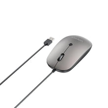 UNITEK T060BGY01 SlimTrack Wired Optical Mouse 1600 DPI Silent USB-A for Laptop PC