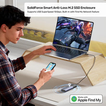 UNITEK S1251AGY01 SolidForce Smart Anti-Loss M.2 NVMe SSD Enclosure 10Gbps Apple Find My Tracking