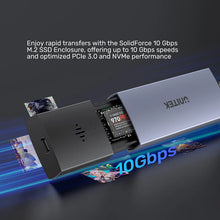 UNITEK S1251AGY01 SolidForce Smart Anti-Loss M.2 NVMe SSD Enclosure 10Gbps Apple Find My Tracking