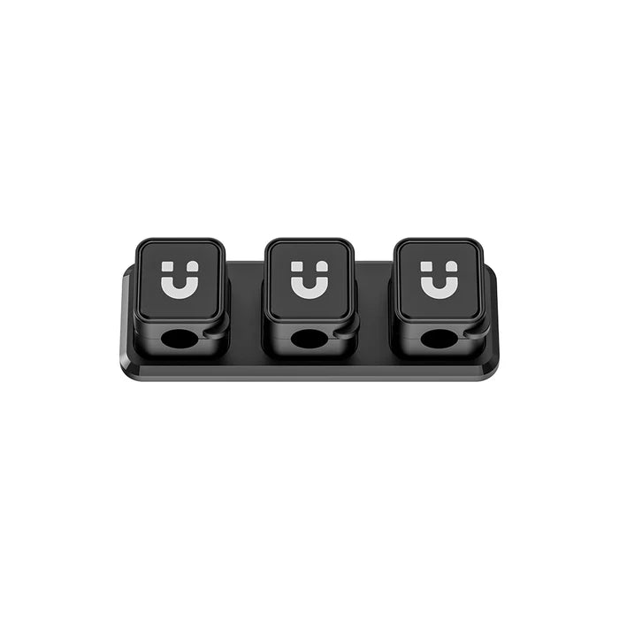 UNITEK T1117ABK01 SnapHold Magnetic Cable Clip Holder with Base 180° Rotating for Desk Cable Management