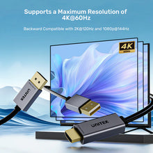 UNITEK V1714AGY01 HDMI to DisplayPort Cable 4K@60Hz 1.8M for PS5 Xbox PC Monitor HDR HDCP