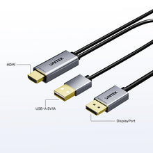 UNITEK V1714AGY01 HDMI to DisplayPort Cable 4K@60Hz 1.8M for PS5 Xbox PC Monitor HDR HDCP