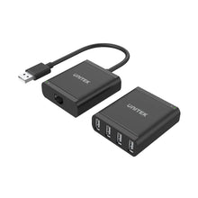 UNITEK Y-2516 USB over Ethernet Extender 4-Port USB 2.0 Hub Up to 60M for Printer Webcam