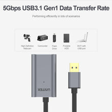 UNITEK Y-3004 USB 3.0 Active Extension Cable 5M 5Gbps Signal Booster DC Jack Aluminium Housing
