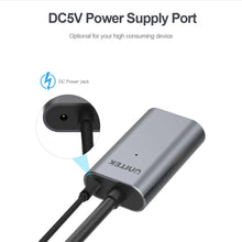 UNITEK Y-3005 USB 3.0 Active Extension Cable 10M 5Gbps Signal Booster DC Jack Aluminium Housing