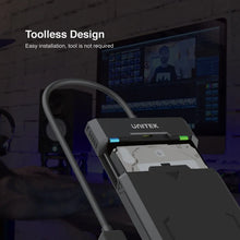 UNITEK Y-3036 DiskGuard Raiden 2.5 SATA HDD SSD Enclosure USB 3.0 5Gbps UASP Tool-Free eSports Design
