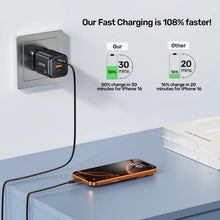 UNITEK P1128ABK01-EU ZENO 20W GaN Dual-Port Wall Charger 20W USB-C 18W USB-A PD3.0 QC3.0 EU Plug