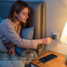 UNITEK P1129ABK01-EU ZENO 45W GaN Dual USB-C Wall Charger PD3.0 QC4+ SFC2.0 EU Plug Black
