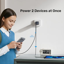 UNITEK P1129ABK01-EU ZENO 45W GaN Dual USB-C Wall Charger PD3.0 QC4+ SFC2.0 EU Plug Black