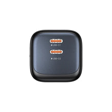 UNITEK P1129ABK01-EU ZENO 45W GaN Dual USB-C Wall Charger PD3.0 QC4+ SFC2.0 EU Plug Black