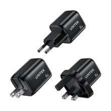 UNITEK P1129ABK01-EU ZENO 45W GaN Dual USB-C Wall Charger PD3.0 QC4+ SFC2.0 EU Plug Black