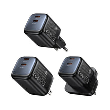 UNITEK P1129ABK01-EU ZENO 45W GaN Dual USB-C Wall Charger PD3.0 QC4+ SFC2.0 EU Plug Black