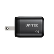 UNITEK P1129ABK01-EU ZENO 45W GaN Dual USB-C Wall Charger PD3.0 QC4+ SFC2.0 EU Plug Black