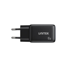 UNITEK P1130ABK01-EU ZENO 65W GaN 3-Port Wall Charger 2xUSB-C 1xUSB-A PD3.0 SFC2.0 QC3.0 EU Plug Black