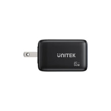 UNITEK P1130ABK01-EU ZENO 65W GaN 3-Port Wall Charger 2xUSB-C 1xUSB-A PD3.0 SFC2.0 QC3.0 EU Plug Black