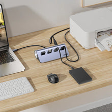 UNITEK H1337BGY01 uHUB Q4 4-in-1 USB-C Hub with 4 USB-A 5Gbps Ports & USB-C DC Power Input