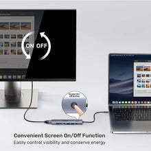 UNITEK H1124AGY01 uHUB S7 Pro 7-in-1 USB-C Hub 4K@60Hz HDMI 5Gbps Data SD/microSD 100W PD Screen On/Off