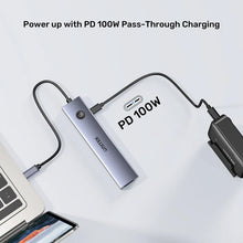 UNITEK H1124AGY01 uHUB S7 Pro 7-in-1 USB-C Hub 4K@60Hz HDMI 5Gbps Data SD/microSD 100W PD Screen On/Off