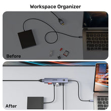 UNITEK H1124AGY01 uHUB S7 Pro 7-in-1 USB-C Hub 4K@60Hz HDMI 5Gbps Data SD/microSD 100W PD Screen On/Off