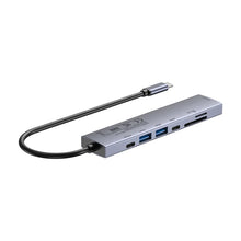 UNITEK H1124AGY01 uHUB S7 Pro 7-in-1 USB-C Hub 4K@60Hz HDMI 5Gbps Data SD/microSD 100W PD Screen On/Off