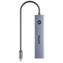 UNITEK H1124AGY01 uHUB S7 Pro 7-in-1 USB-C Hub 4K@60Hz HDMI 5Gbps Data SD/microSD 100W PD Screen On/Off