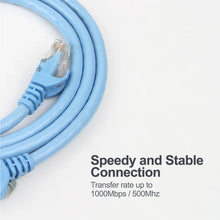 UNITEK Y-C814ABL Cat6 UTP Ethernet Cable 15M Blue 1Gbps 250MHz 24K Gold-Plated RJ45 for PC Router