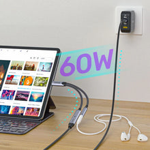 UNITEK M205A USB-C to 3.5mm Audio Adapter with 60W PD Charging DAC 48kHz/16bit for Laptop Phone Tablet