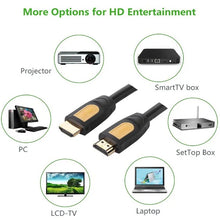 UGREEN 10130 HDMI Cable 3M 4K@60Hz High Speed Round Yellow Black for TV Monitor Projector