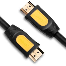 UGREEN 10130 HDMI Cable 3M 4K@60Hz High Speed Round Yellow Black for TV Monitor Projector