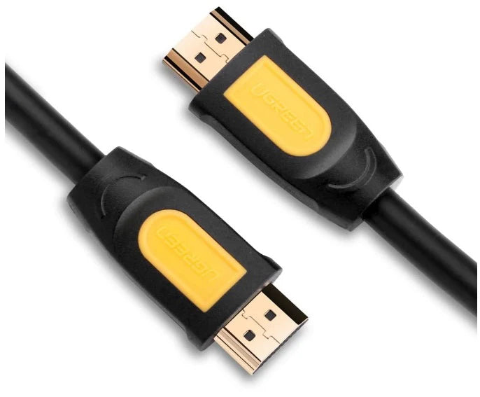 UGREEN 10130 HDMI Cable 3M 4K@60Hz High Speed Round Yellow Black for TV Monitor Projector
