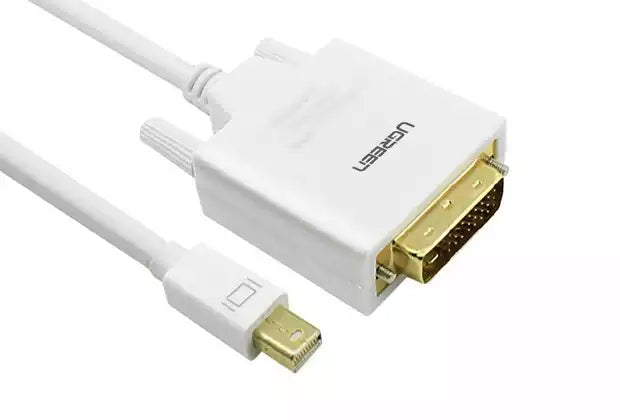 UGREEN 10405 Mini DisplayPort to DVI Cable 2M White for MacBook Surface Pro Monitor