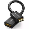 UGREEN 20137 Mini HDMI to HDMI Adapter 4K 22cm for Camera Tablet Laptop Projector