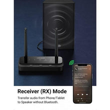 UGREEN 20140 Bluetooth 5.0 Transmitter Receiver 100m Long Range aptX Low Latency for TV PC Car