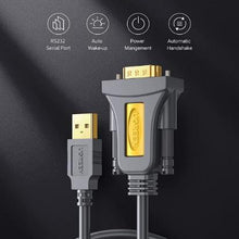 UGREEN 20222 USB to RS232 Serial Adapter 2m – DB9 & PL2303 Chip