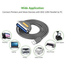 UGREEN 20225 USB to IEEE 1284 Parallel Printer Cable – 1.8m