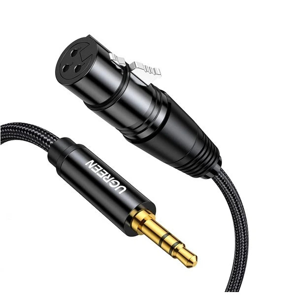 UGREEN 20244 3.5mm to XLR Audio Cable 2M for Microphone Mixer Camera Smartphone