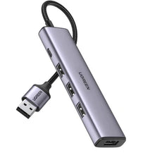 UGREEN 20805 USB 3.0 Hub 4-Ports Aluminum Ultra-Slim Powered USB-C 5Gbps for Laptop PC Mac