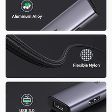 UGREEN 20841 Aluminum USB-C to 4-Port USB 3.0 Hub 5Gbps for MacBook iPad Laptop PC