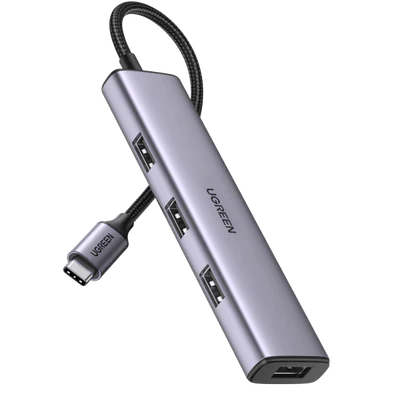UGREEN 20841 Aluminum USB-C to 4-Port USB 3.0 Hub 5Gbps for MacBook iPad Laptop PC