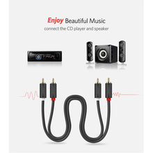UGREEN 30747 2RCA Male to 2RCA Male Audio Cable 1M for TV Amplifier Speaker Subwoofer