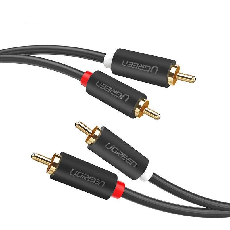 UGREEN 30747 2RCA Male to 2RCA Male Audio Cable 1M for TV Amplifier Speaker Subwoofer