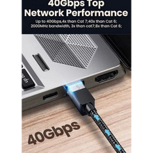 UGREEN 30795 CAT8 Pure Copper LAN Cable 10M 40Gbps 2000MHz Braided for Gaming PC Server