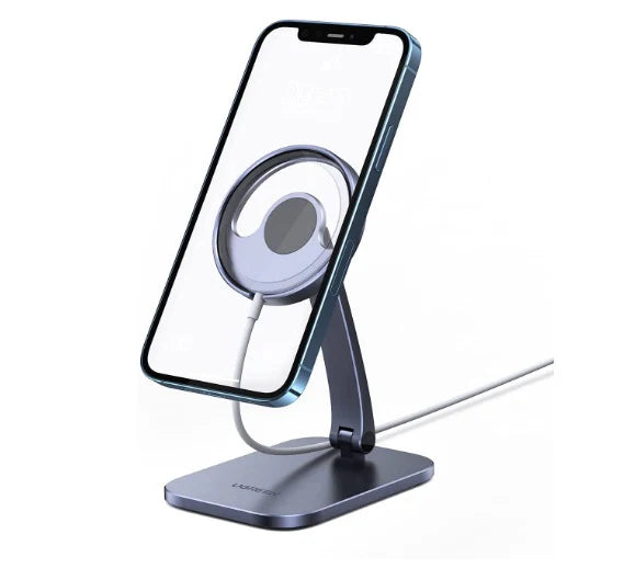 UGREEN 40290 Foldable Stand for Apple MagSafe Charger Aluminum Desktop Holder for iPhone 12/13 Series