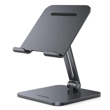 UGREEN 40393 Foldable Metal Tablet Stand Black Aluminum for iPad Pro 12.9 iPhone Samsung