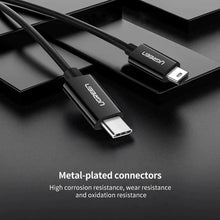 UGREEN 50445 USB-C to Mini USB Cable 1m – 480Mbps Data Transfer