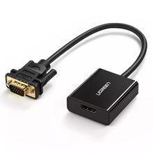 UGREEN 50945 VGA to HDMI Adapter with Audio 1080p for PC Laptop to Monitor Projector