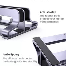 UGREEN 60643 Vertical Laptop Aluminium Stand Dual-Slot for 2 Laptops Up to 17 Inches