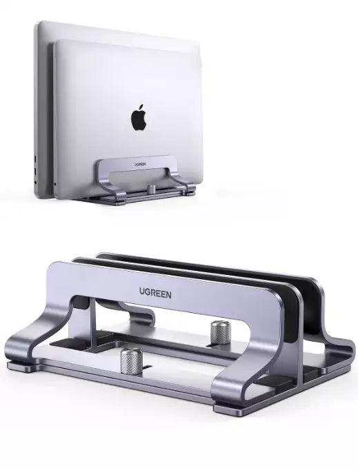 UGREEN 60643 Vertical Laptop Aluminium Stand Dual-Slot for 2 Laptops Up to 17 Inches