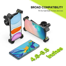UGREEN 60989 Bike Phone Mount Black 4-Corner Locking Shockproof Handlebar Mount for Smartphones
